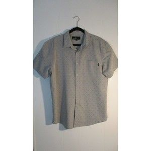 Malokai Surf Co Short Sleeve Grey Red Blue Collared Button Down Shirt Size XL